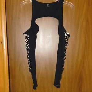 SHEIN Black Cutout Shrug Top Size 0XL